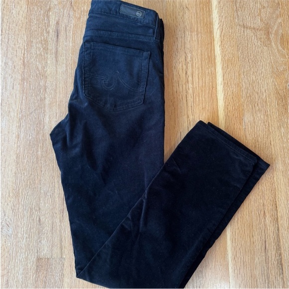 Ag Adriano Goldschmied Denim - AG Adriano Goldschmied Mari Mid-Rise Slim Straight Jeans Black Size 23 NWT